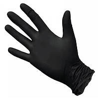 Нитриловые черные перчаткибез пудры (3,5 грамм) (50пар/100шт в упаковке) р. М