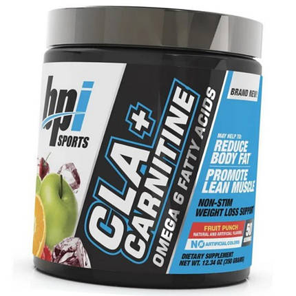 Кон'юговані лінолева кислота + Л-карнітин BPI sports CLA + Carnitine 350 g Для зниження ваги, фото 1
