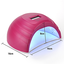 УФ лампа UV+LED SUN Q5 на 36 Вт для сушіння гелю і гель-лаку (pink), фото 6