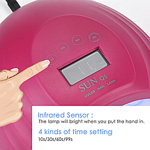 УФ лампа UV+LED SUN Q5 на 36 Вт для сушіння гелю і гель-лаку (pink), фото 5