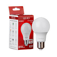 Світлодіодна лампа SIVIO 10Вт А60 E27 4100K нейтральна біла