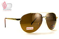 Поляризаційні окуляри BluWater AirForce Gold Polarized (brown), коричневі в золотистій оправі