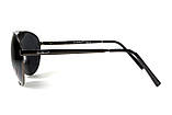 Поляризаційні окуляри BluWater AirForce GunMetal Polarized (gray), чорні лінзи в сірій металевій оправі, фото 7
