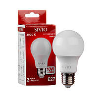 Світлодіодна лампа SIVIO 10Вт А60 E27 3000K тепла біла