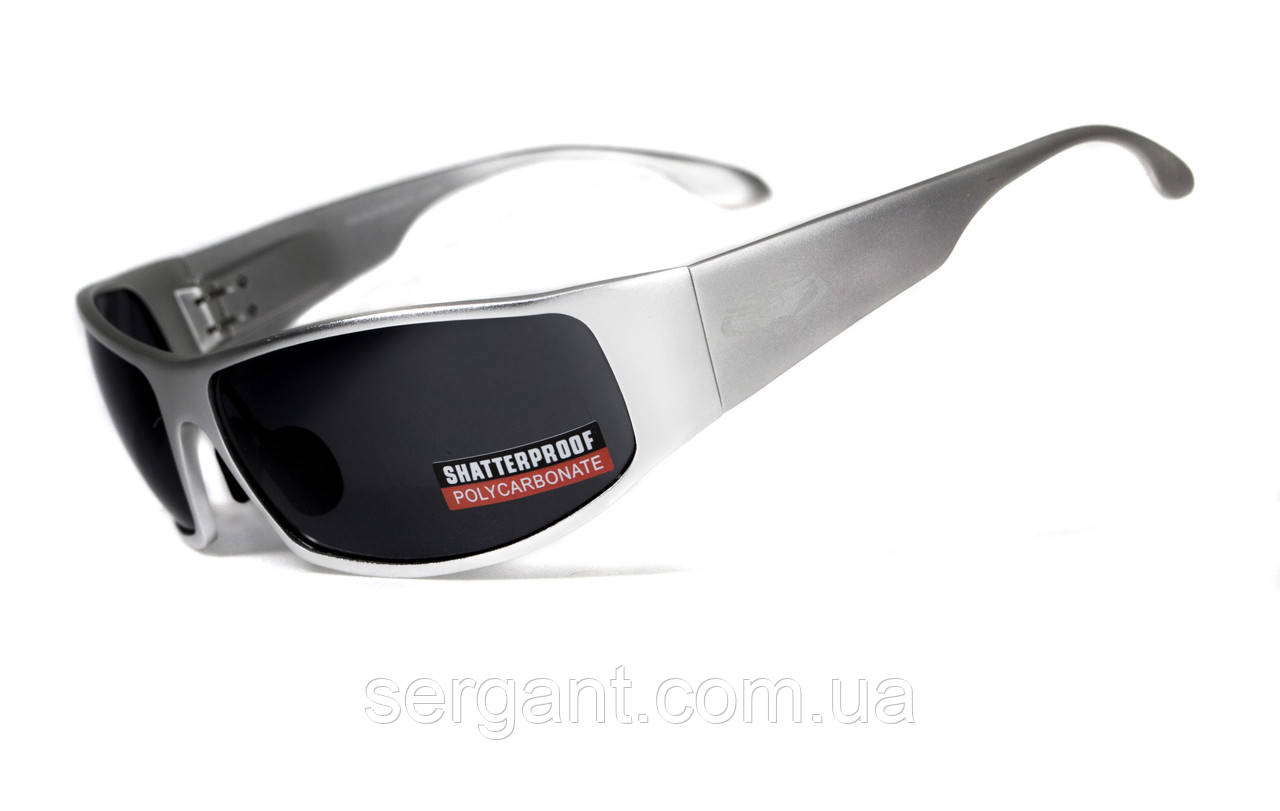 Окуляри захисні відкриті Global Vision BAD ASS-1 Silver (gray) сірі