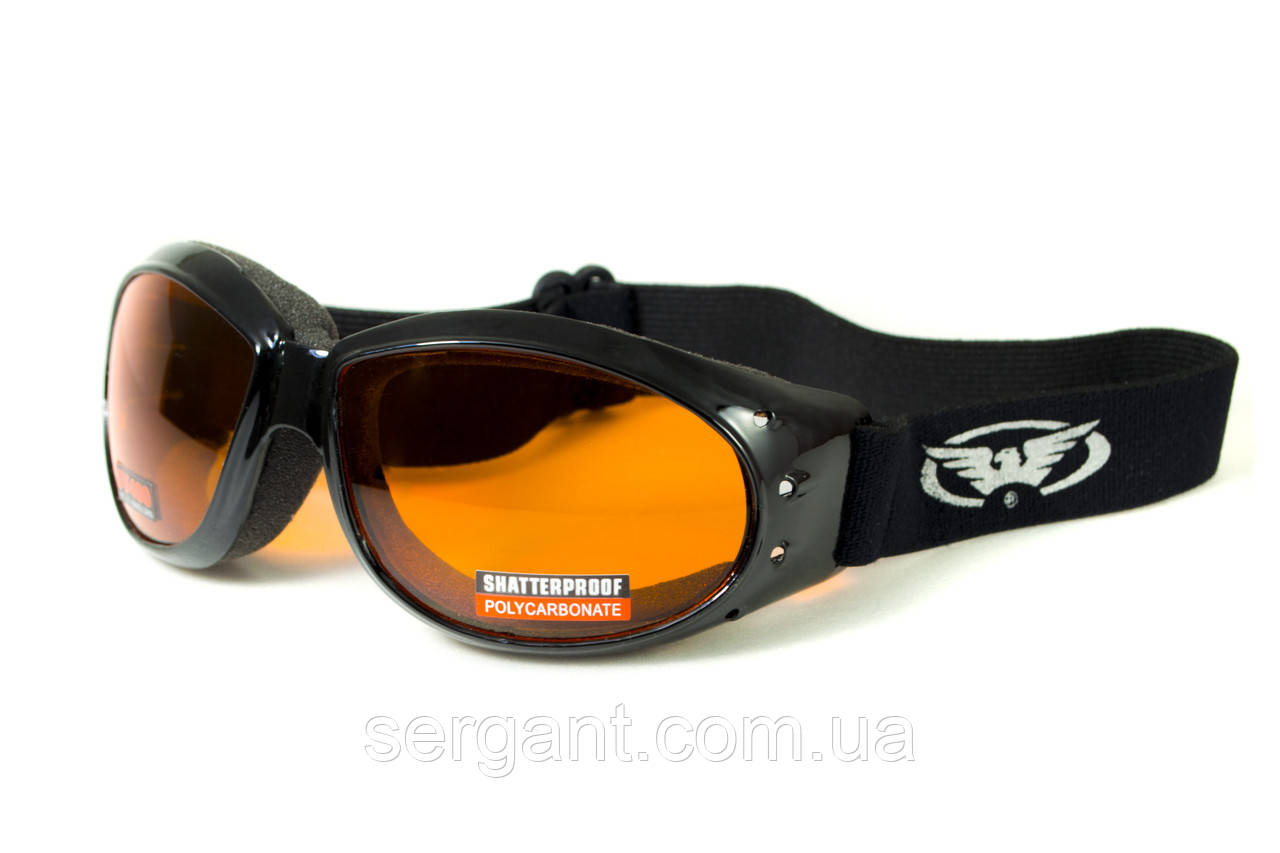 Окуляри захисні з ущільнювачем Global Vision Eliminator (orange), жовтогарячі