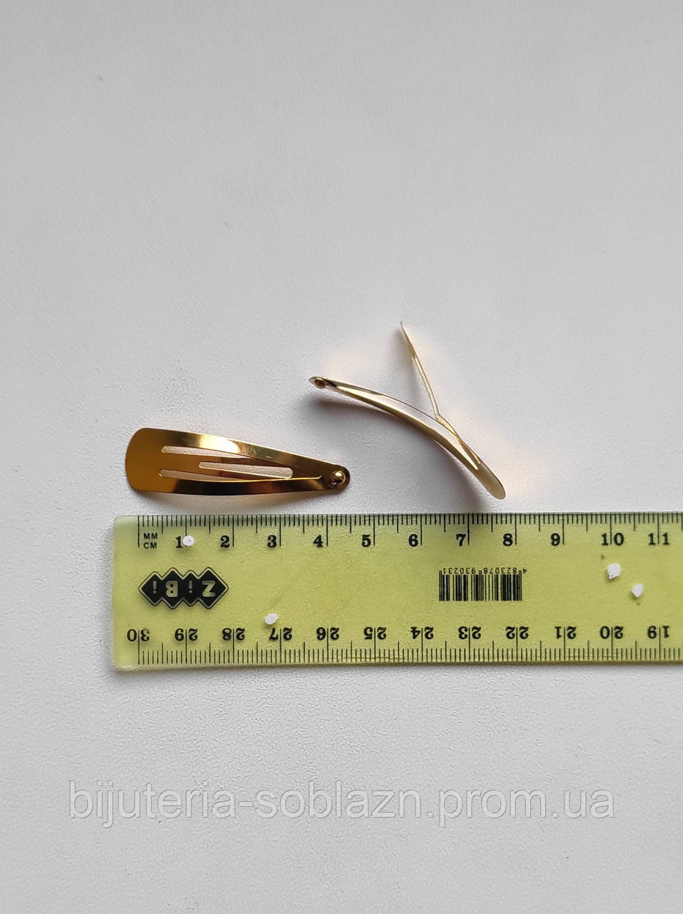 Золотистые заколки зажимы тик-так хлопушки для волос чёлки металл золотистые 4,5 см, набор 40 шт !!!уценка!!! - фото 4 - id-p2100433641