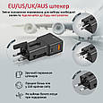Мережевий зарядний пристрій Promate TriPlug-PD20 USB-C PD+USB-A QC та EU/US/UK/AUS штекер Black (triplug-pd20.black), фото 3