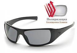 Поляризаційні окуляри захисні 2в1 Pyramex Goliath Polarized (gray) сірі