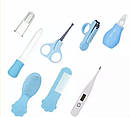 Дитячий манікюрний набір по догляду за новонародженим 8 елементів Блакитний, фото 2
