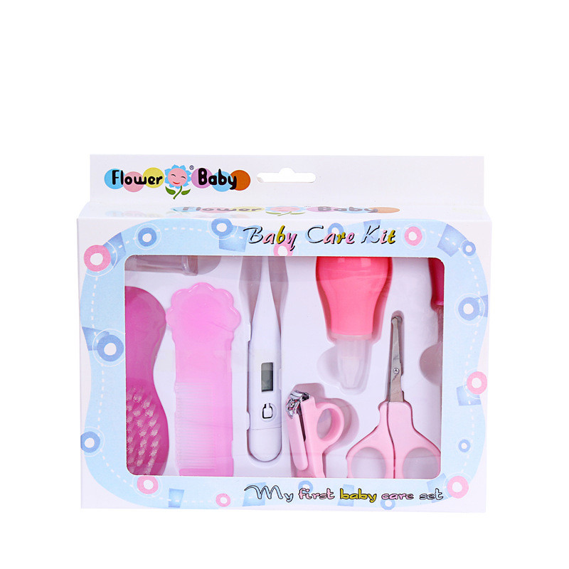 Дитячий манікюрний набір по догляду за новонародженим 8 елементів Рожевий, фото 1
