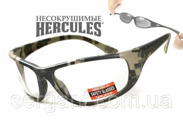 Окуляри захисні відкриті Global Vision Hercules-6 Digital Camo (clear) прозорі