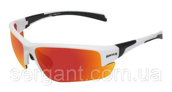 Окуляри захисні відкриті Global Vision Hercules-7 White (G-Tech™ red) червоні дзеркальні