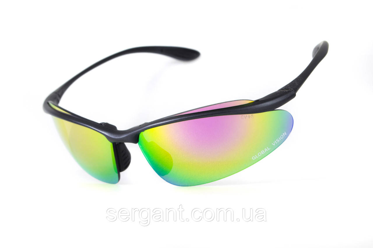 Окуляри захисні відкриті Global Vision HollyWood (G-Tech™ pink) дзеркальні рожеві