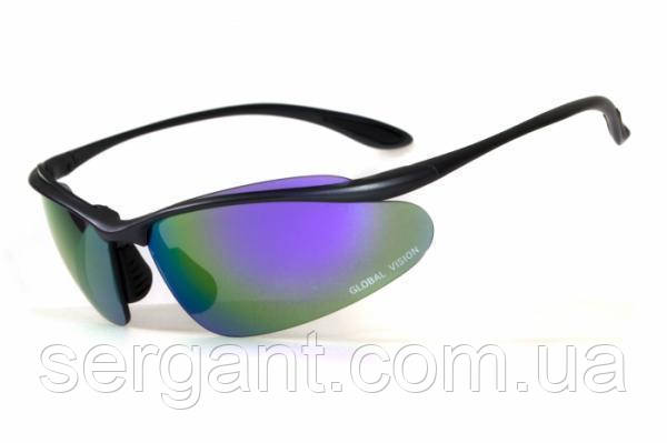 Окуляри захисні відкриті Global Vision HollyWood (G-Tech™ purple) дзеркальні фіолетові