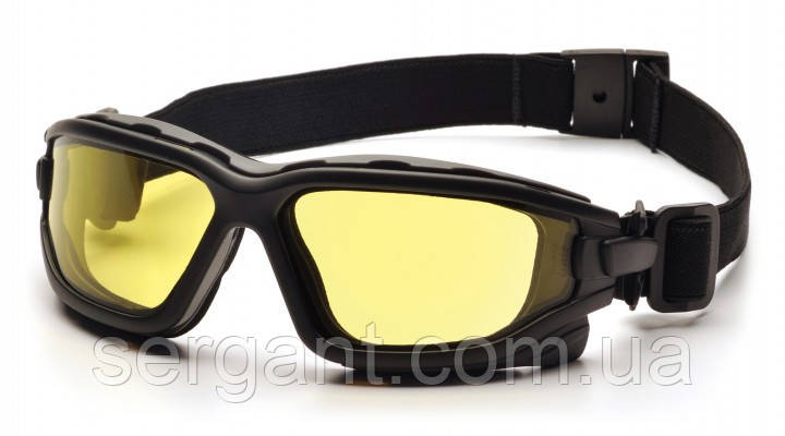 Окуляри захисні з ущільнювачем Pyramex i-Force XL (Anti-Fog) (amber) жовті