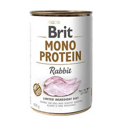 Консервований корм для собак Brit (Бріт) Mono Protein Rabbit з кроликом 400 г