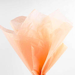 Папірусний папір для пакування кондитерських виробів, 50*65 см,10 листків Персиковий