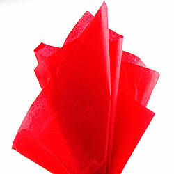 Папірусний папір для пакування кондитерських виробів, 50*65 см,10 листків Червоний