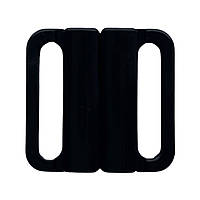 Застежка черная пластик для купальников/белья 25 мм.