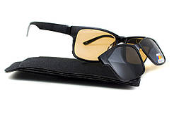 Окуляри для водіїв (антифари) BluWater Magnetic Drive Polarized (orange drive), блідо помаранчевий HD (2в1)