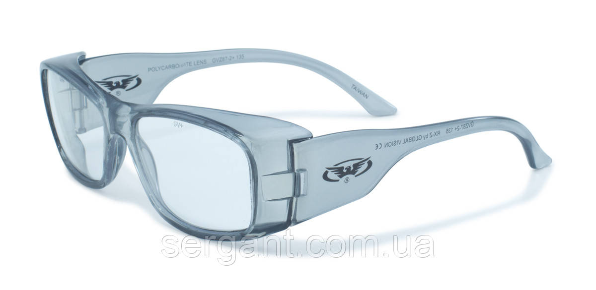 Спортивні оправи під діоптрії Global Vision RX-Z Сrystal Gray (rx-able) (clear) прозорі, фото 1