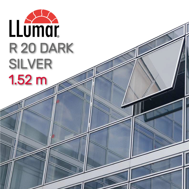 Дзеркальна темно-срібляста плівка LLumar R 20 SR HPR Reflective Dark Silver 1.52 m