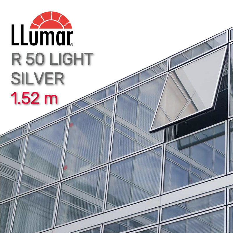 Дзеркальна срібляста плівка LLumar R 50 SR CDF Reflective Light Silver 1.52 m, фото 1