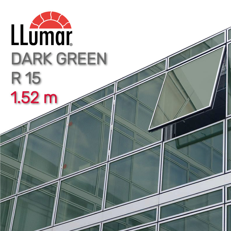 Дзеркальна темно-зелена плівка LLumar R 15 GN SR HPR Reflective Dark Green 1.52 m