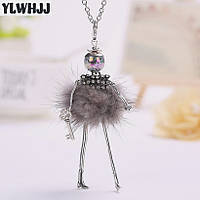 Кулони "Лялечки з хутром" різні кольори