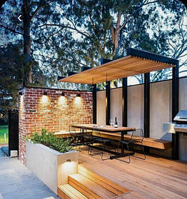 Навіс шале / Пергола / Альтанка в сучасному стилі