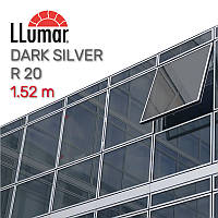 Зеркальная темно-серебристая плёнка LLumar R 20 SR CDF Reflective Dark Silver 1.52 m