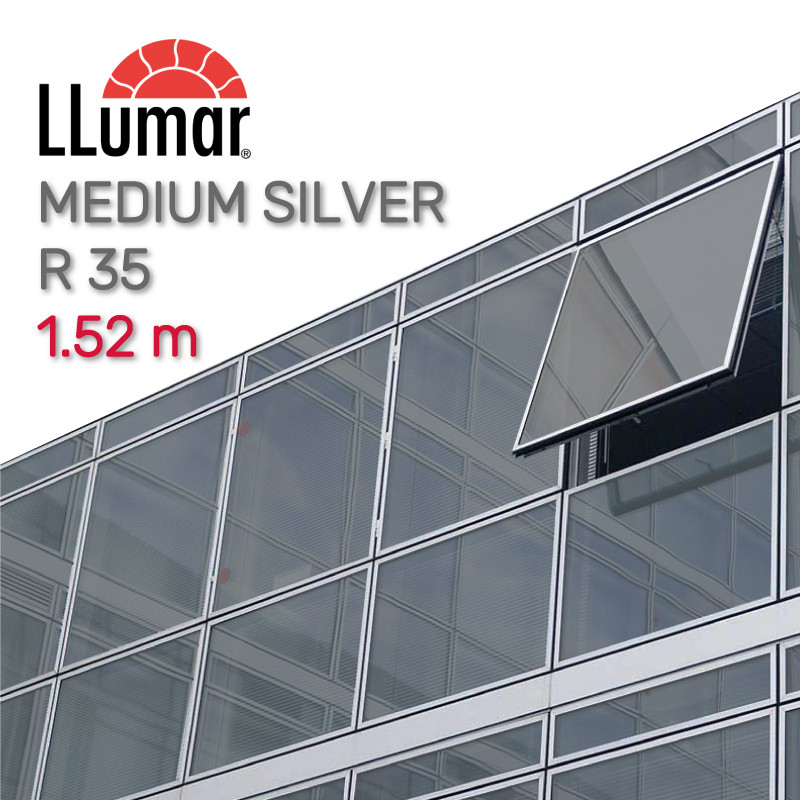 Дзеркальна срібляста плівка LLumar R 35 SR CDF Reflective Medium Silver 1.52 m