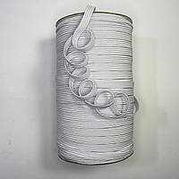 Резинка швейная текстильная плоская белая - 0,5 см (5 мм) / длина 132 м