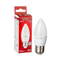 Світлодіодна лампа свічка SIVIO 6Вт C37 E27 3000K тепла біла