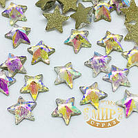 Стрази у формі зірки Crystal AB Розмір 6 мм. 1шт.