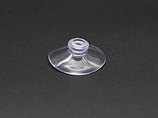Міцна силіконова присоска без отвору, одностороння, прозора, кругла 40 мм