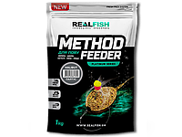 Рыболовная прикормка Real Fish Method Feeder HALIBUT-ПАЛТУС 1кг. (Premium Series)