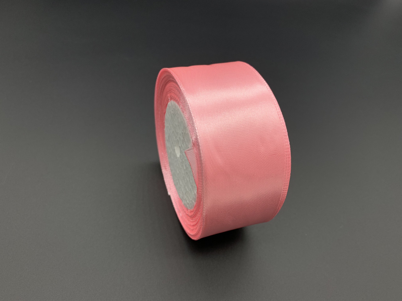 Стрічка атласна. Колір №4, рожевий. 4см. 23м/рул.