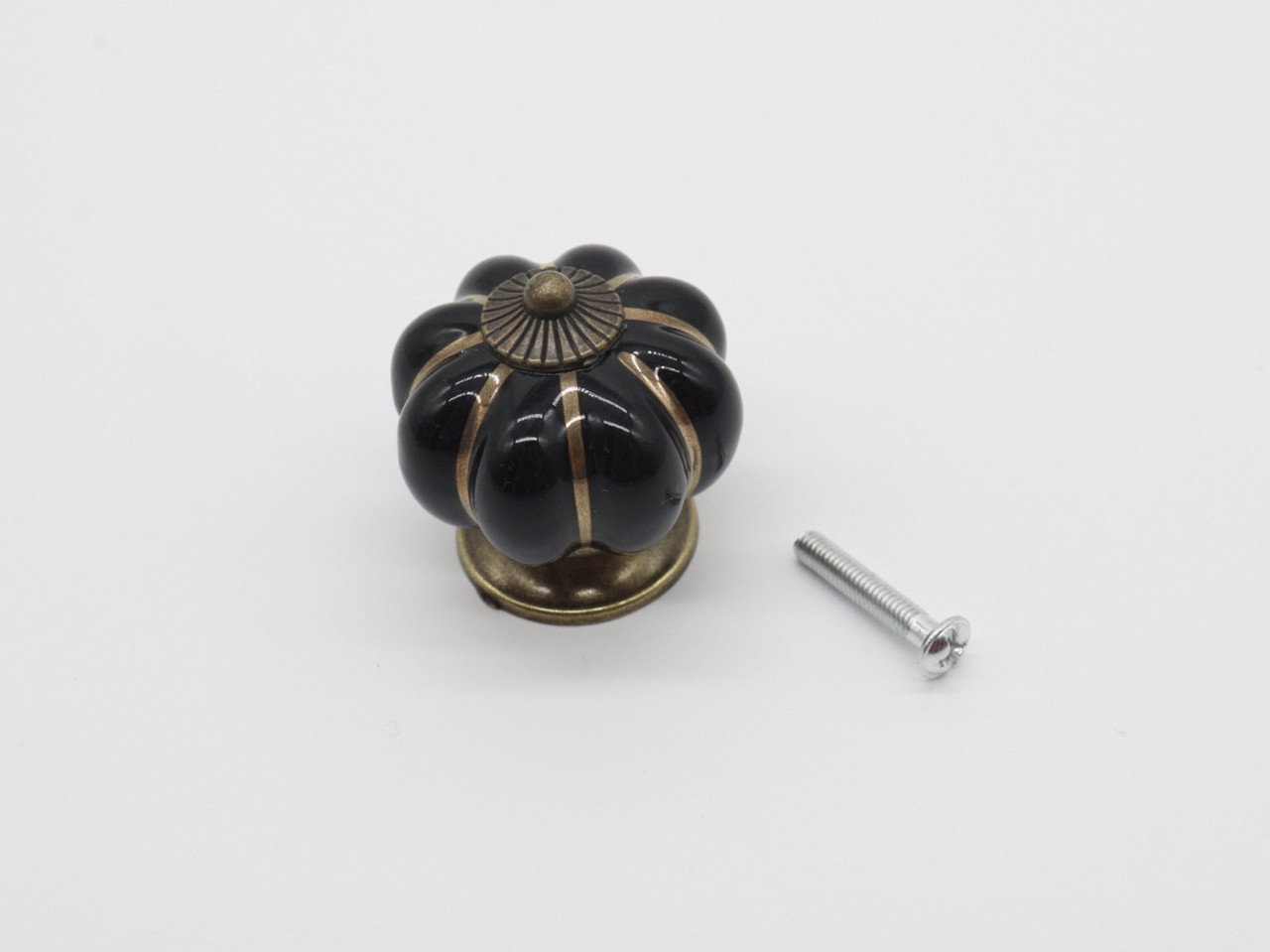 Ручка керамічна. Колір чорний. 38х37мм, фото 1