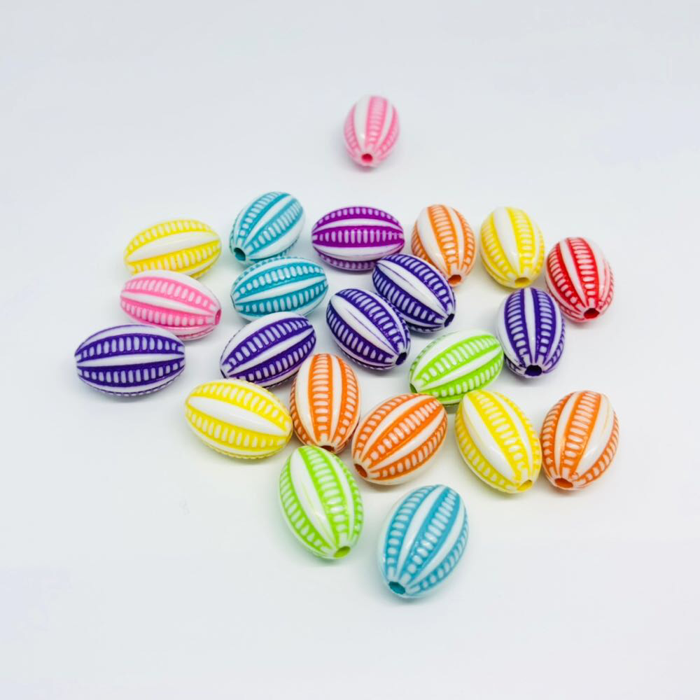 Пластикові декоративні елементи для декупажу. Намистинка. Колір мікс. 14мм