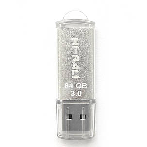 Накопичувач USB 3.0 64GB Hi-Rali Rocket серія срібло, фото 2