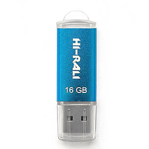 Накопичувач USB 16GB Hi-Rali Rocket серія синій, фото 2