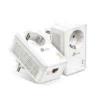 Комплект адаптерів Powerline TP-Link TL-PA7017p KIT (AV2 1000, 1xGE, розетка, 2 pack)