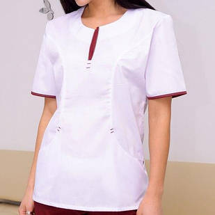 Блуза медичного Ельза кольору в асортименті розмір 44-56 52, Бордовий