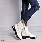 Білі зимові напівчобітки натуральна шкіра, фото 7