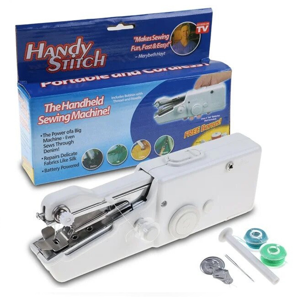 Міні швейна машинка бездротова портативна The Нandheld Sewing Machine ручна, фото 1