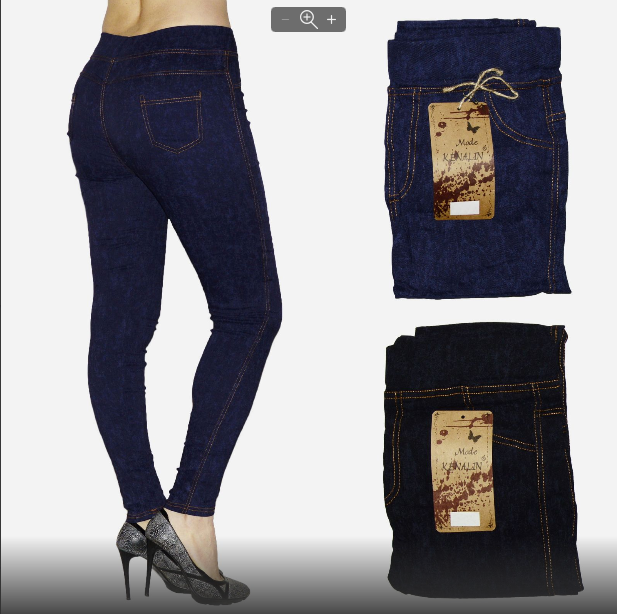 Коттоновые женские джинсы джеггинсы с накладными карманами - фото 1 - id-p1047985592