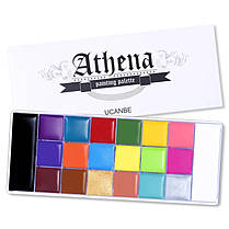20 кольорів фарба боді-арт для особи маслом макіяж "Athena UCANBE" make up 168 грам, фото 2