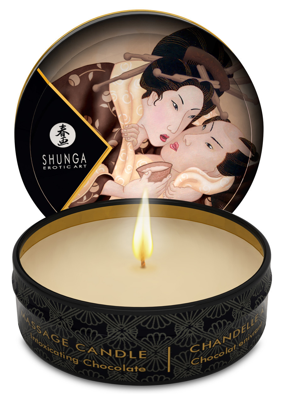 Масажна свічка Shunga Massage Candle Chocolate з запахом шоколаду | Mariell